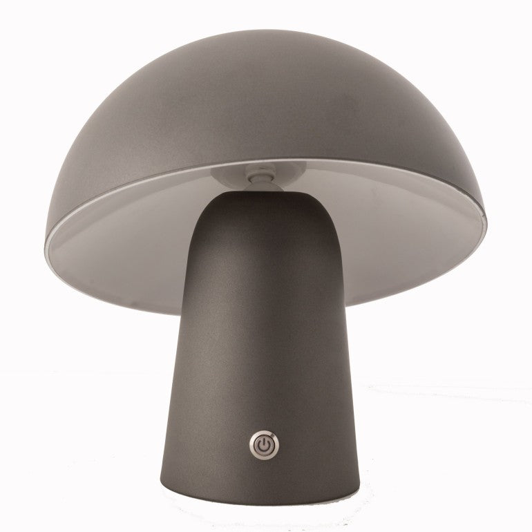 Steel Mushroom USB Rechargeable Table/Desk Lamp - Available in 2 Colors