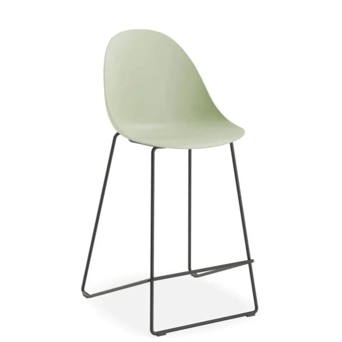 Steel and Shell Harmony Black Base Stool 65cms (Available in 4 Colors)