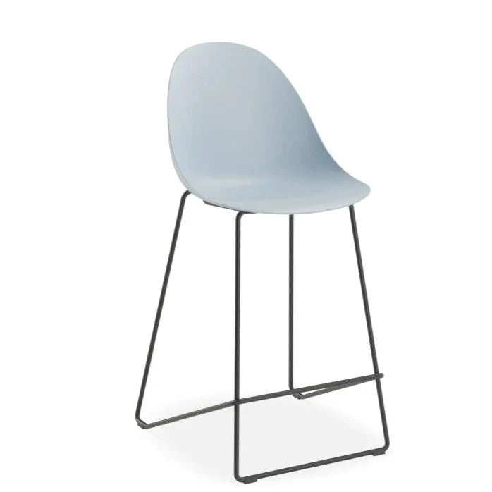 Steel and Shell Harmony Black Base Stool 65cms (Available in 4 Colors)