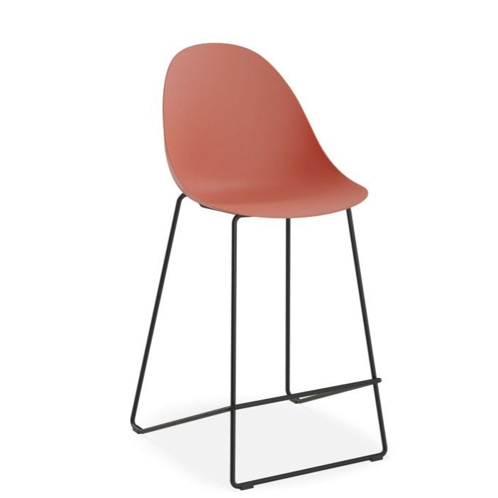 Steel and Shell Harmony Black Base Stool 65cms (Available in 4 Colors)