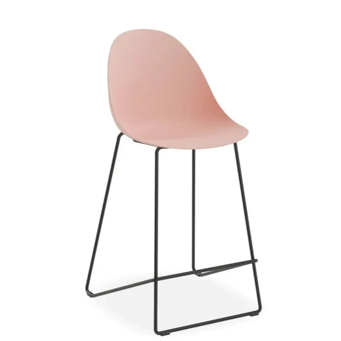 Steel and Shell Harmony Black Base Stool 65cms (Available in 4 Colors)