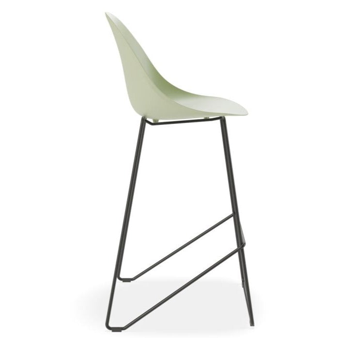 Steel and Shell Harmony Black Base Stool 75cms (Available in 4 Colors)