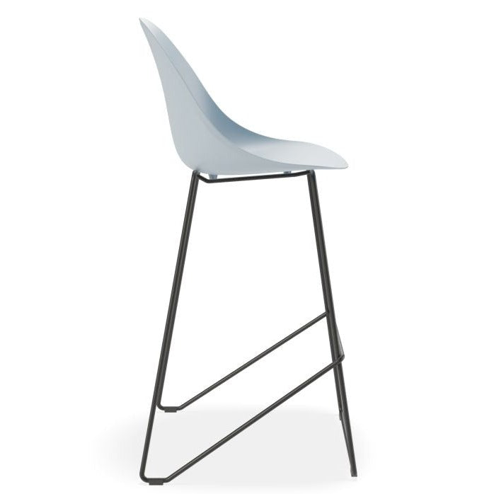 Steel and Shell Harmony Black Base Stool 75cms (Available in 4 Colors)