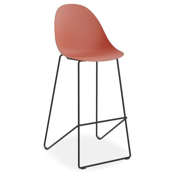 Steel and Shell Harmony Black Base Stool 75cms (Available in 4 Colors)