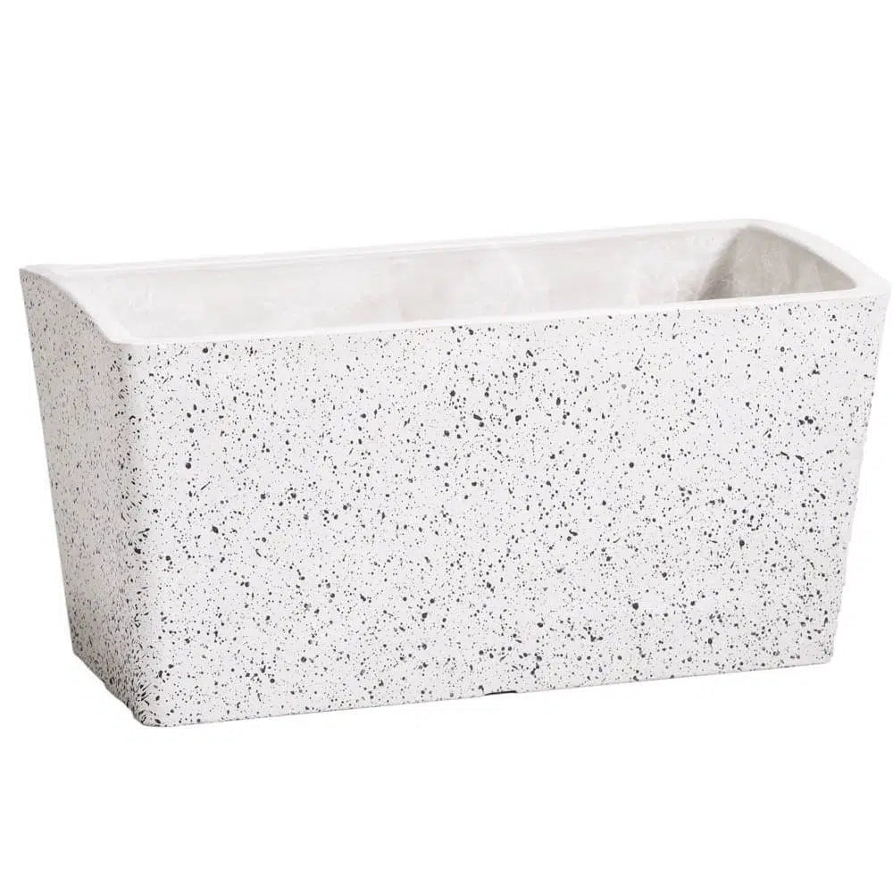 Stone Concrete White Rectangle Planter 50cms