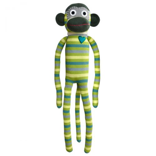 Striped Monkey Frankie Green and Yellow - 70cm