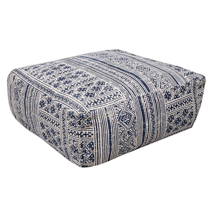 Stunning Navy and White Ottoman Cover