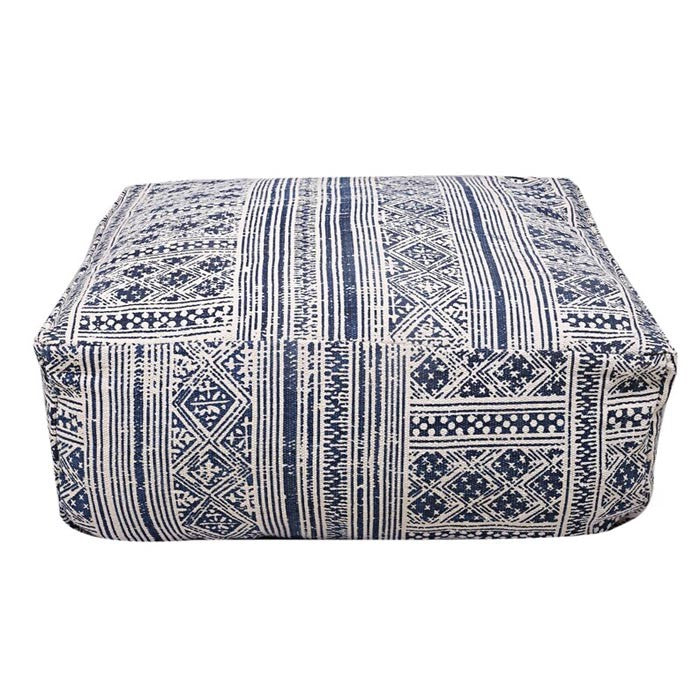 Stunning Navy and White Ottoman Cover