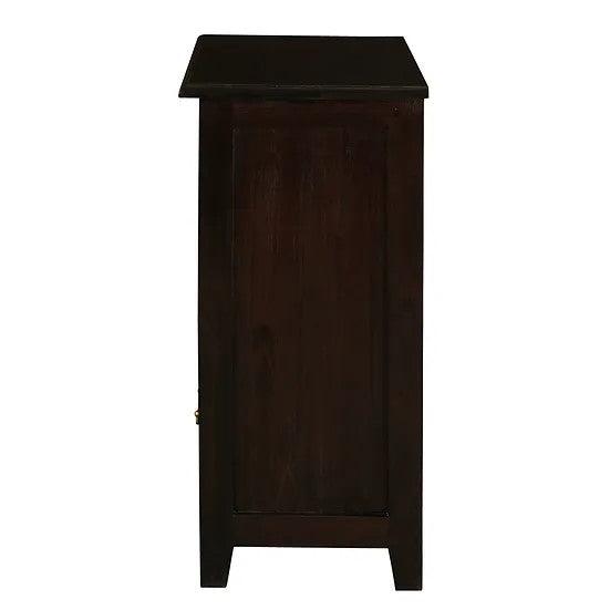 Stylish 1 Drawer Lamp Table - Dark Brown