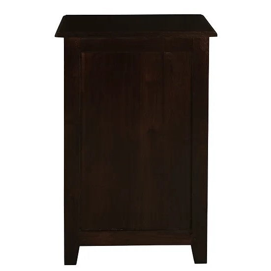 Stylish 1 Drawer Lamp Table - Dark Brown