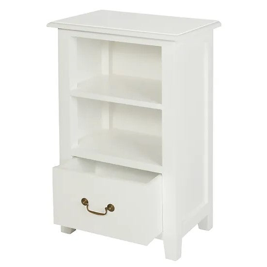 Stylish 1 Drawer Lamp Table - White