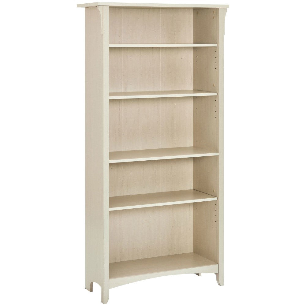 Stylish Engineered Wood 5-Shelf Hutch Bookcase