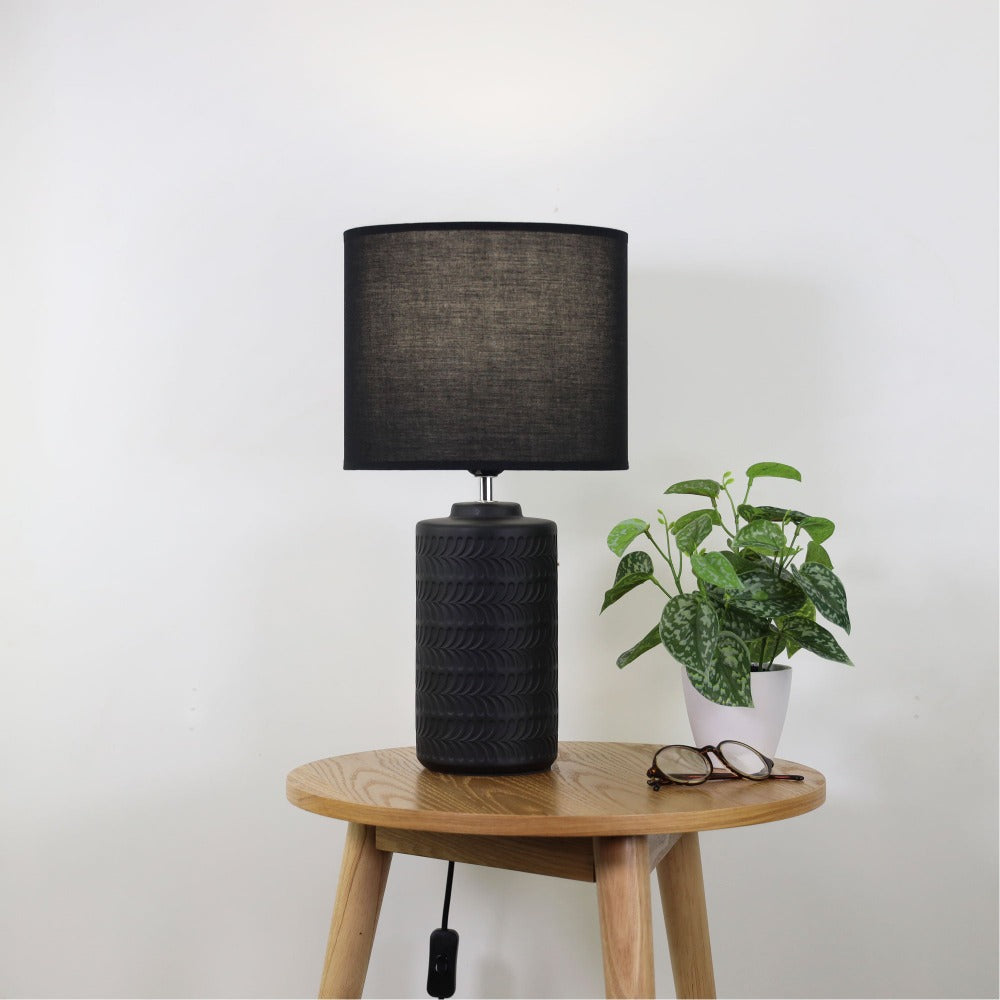 Stylish Black Ceramic Table Lamp (Available in 6 Colors)