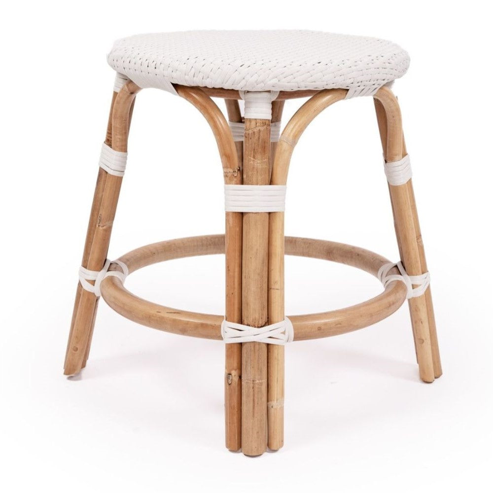 Stylish Kitchen Counter Bar Stool 46cm - White