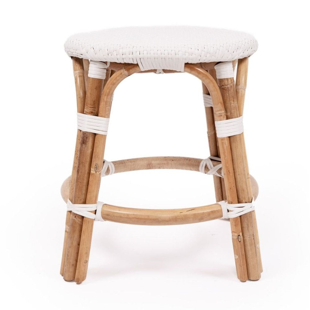 Stylish Kitchen Counter Bar Stool 46cm - White