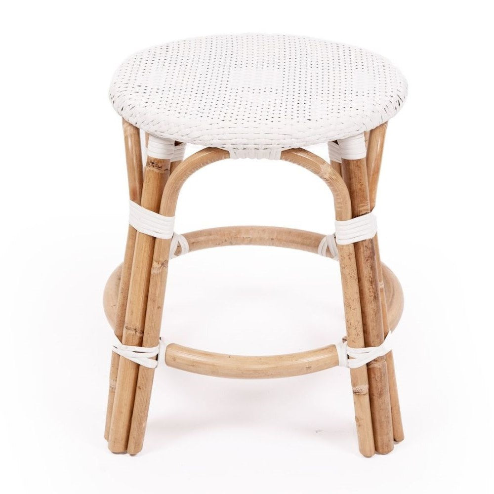 Stylish Kitchen Counter Bar Stool 46cm - White