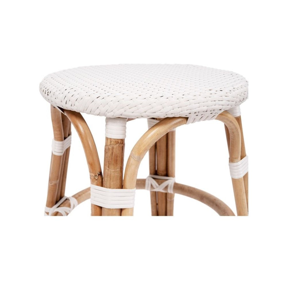 Stylish Kitchen Counter Bar Stool 46cm - White