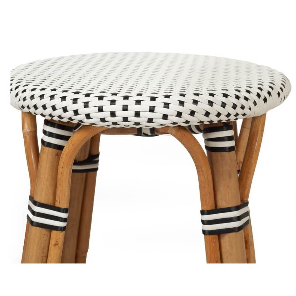 Stylish Kitchen Counter Bar Stool 66cm - Black & White