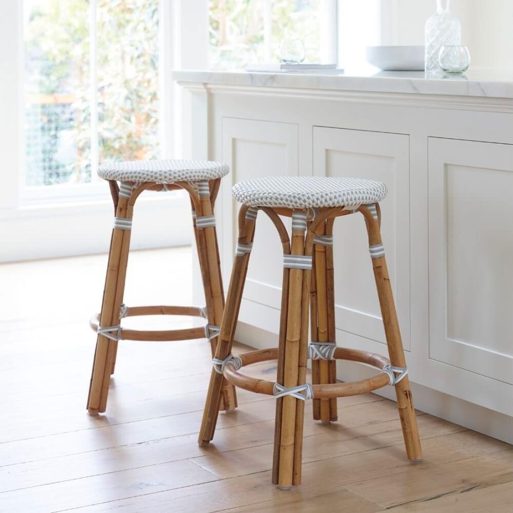 Stylish Kitchen Counter Bar Stool 66cm - Cream