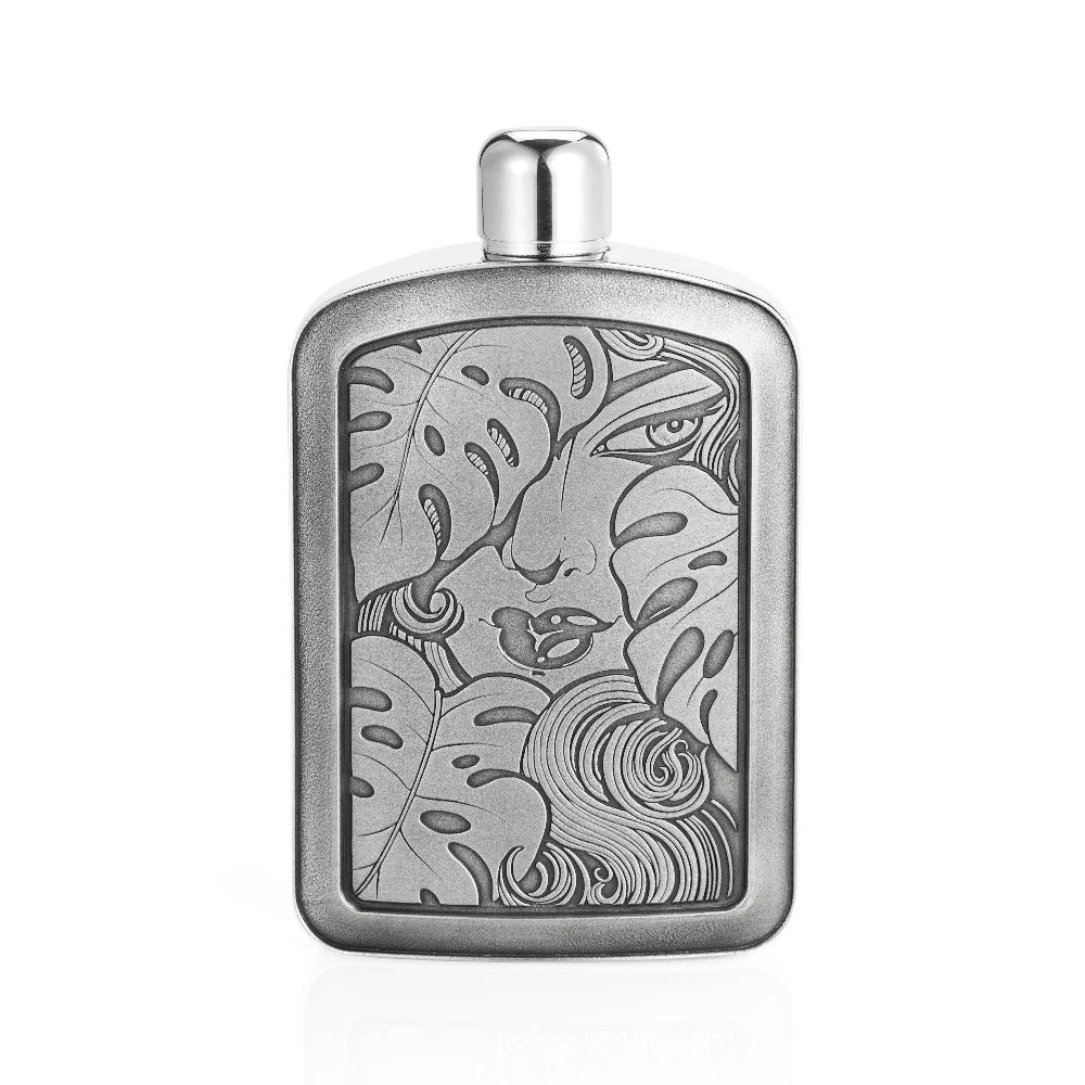 Stylish Limited Edition Douglas Monstera Pewter Hip Flask 150 ML