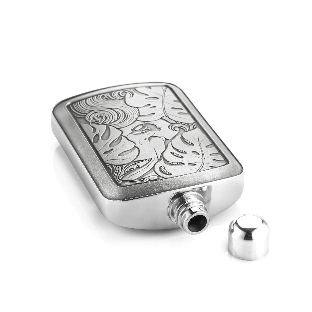 Stylish Limited Edition Douglas Monstera Pewter Hip Flask 150 ML