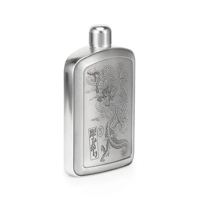 Stylish Limited Edition Dragon Pewter Hip Flask 150 ML