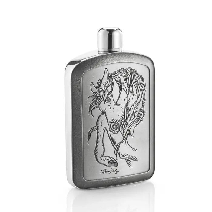 Stylish Limited Edition Rulz Stallion Pewter Hip Flask 150 ML