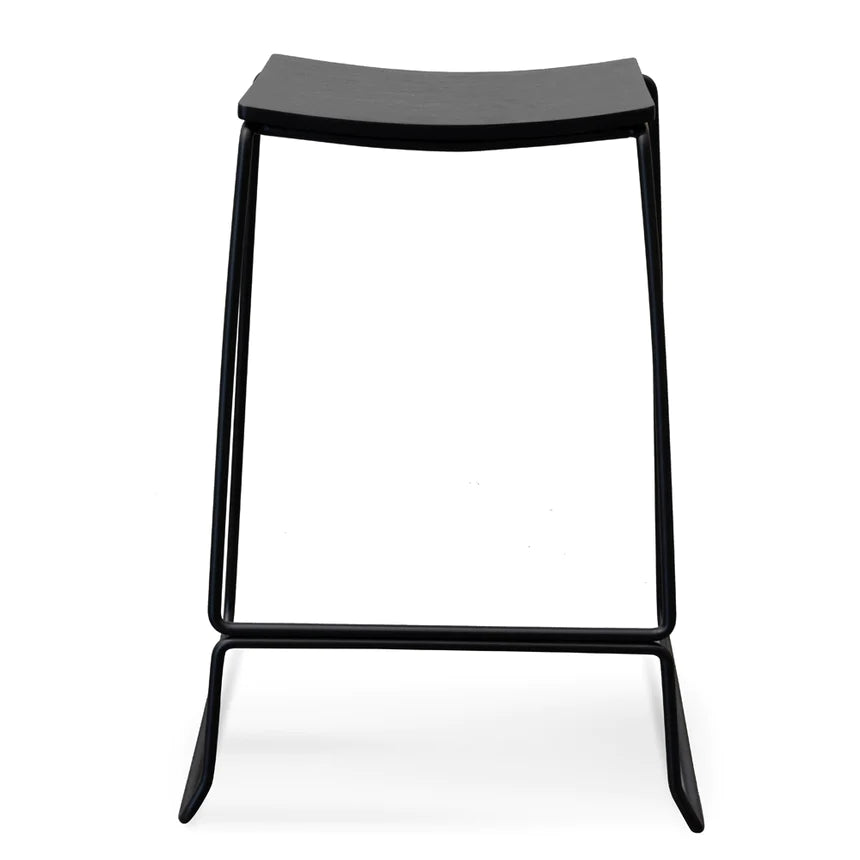 Stylish Metal Bar Stool - Black