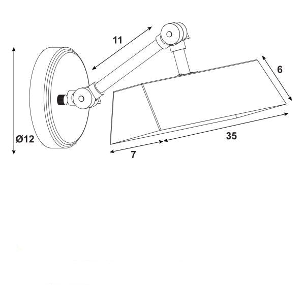 Stylish Metal Wide Wall Light (Available in 2 Colors)