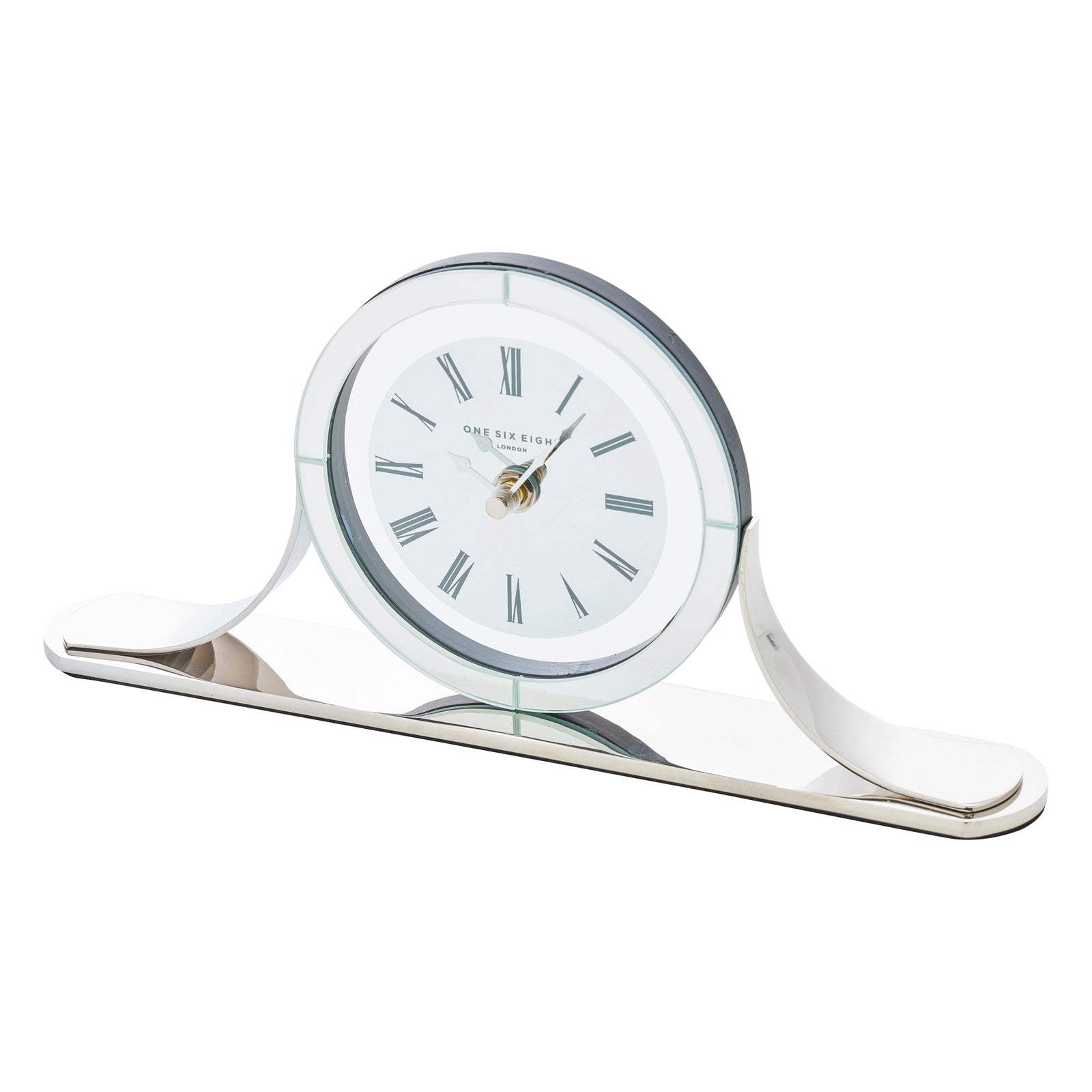 Stylish Nostalgic Glass Mantel Clock - 32cms