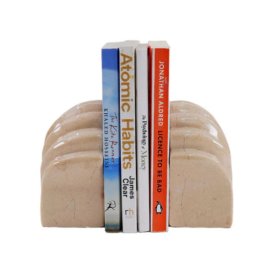 Stylish Shelve Decorative Shell Bookend - Cream