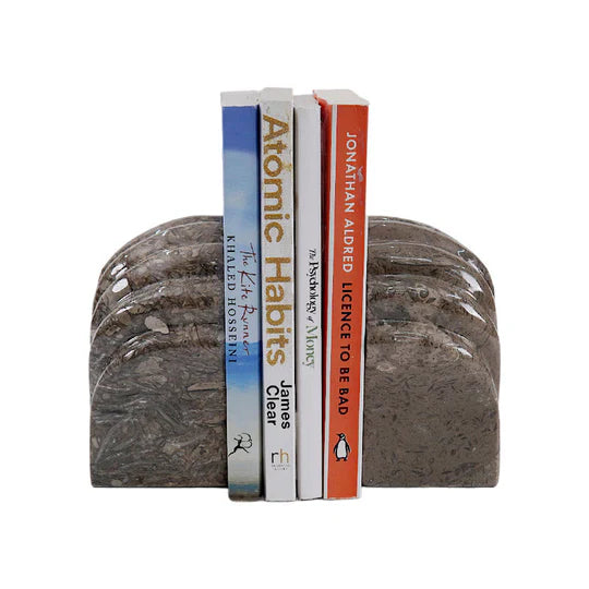 Stylish Shelve Decorative Shell Bookend - Grey