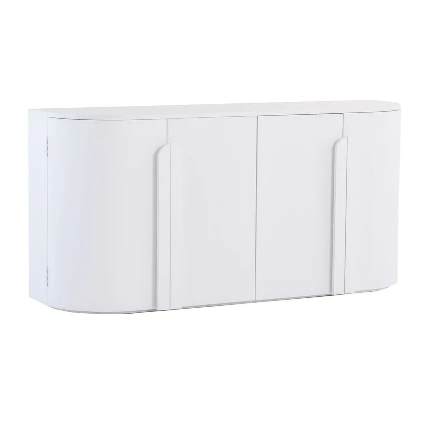 Stylish Wood Modern White Sideboard - 160cms