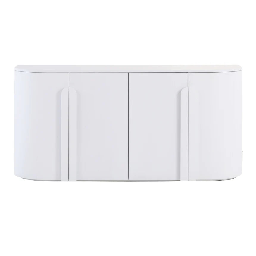 Stylish Wood Modern White Sideboard - 160cms