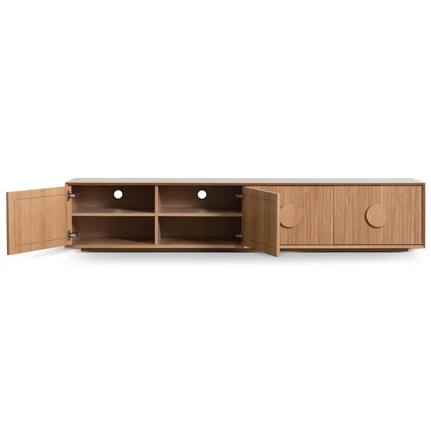 Stylish Wooden Entertainment TV Unit - Natural