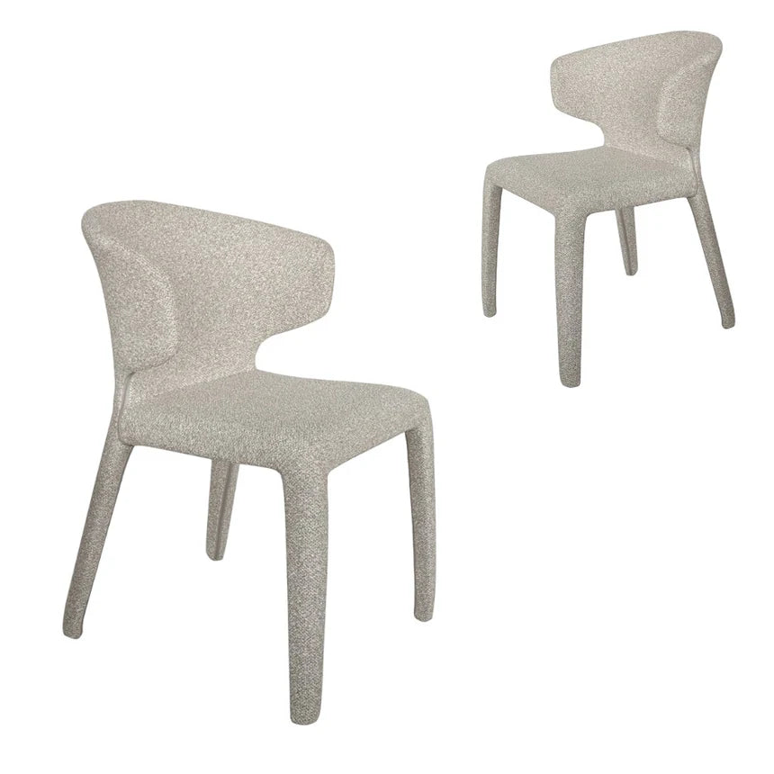 Stylish and Comfortable Dining Chair Set of 2 - Clay Grey