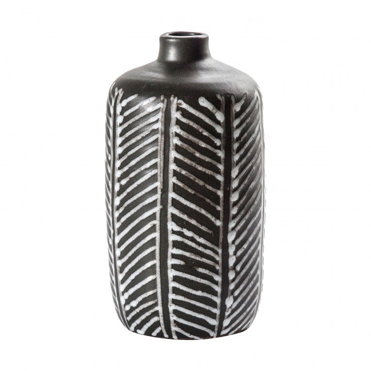 Stylishly Shaped Vase with Monochrome Panache