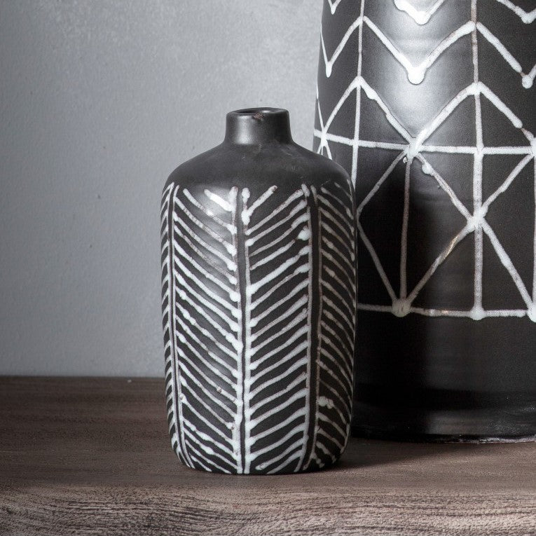 Stylishly Shaped Vase with Monochrome Panache