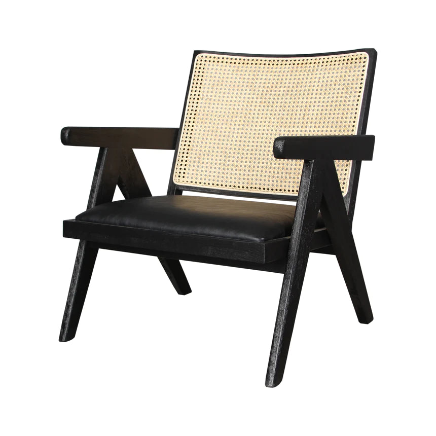 Sunroom Style Rattan Wicker Armchair - Black