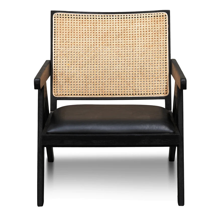 Sunroom Style Rattan Wicker Armchair - Black