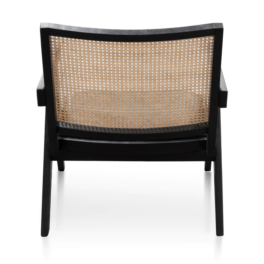 Sunroom Style Rattan Wicker Armchair - Black