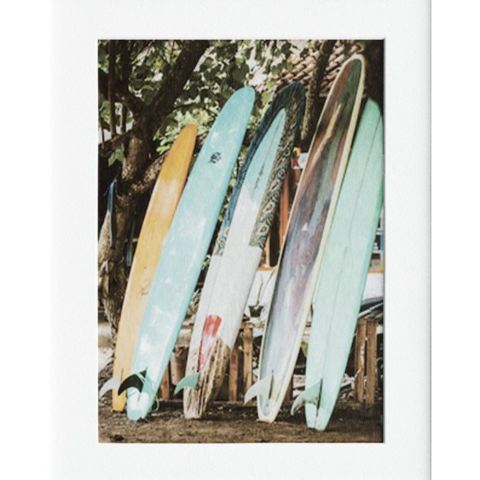 Surf Boards Tree Mounted Print Wall Decor - 40x50cms