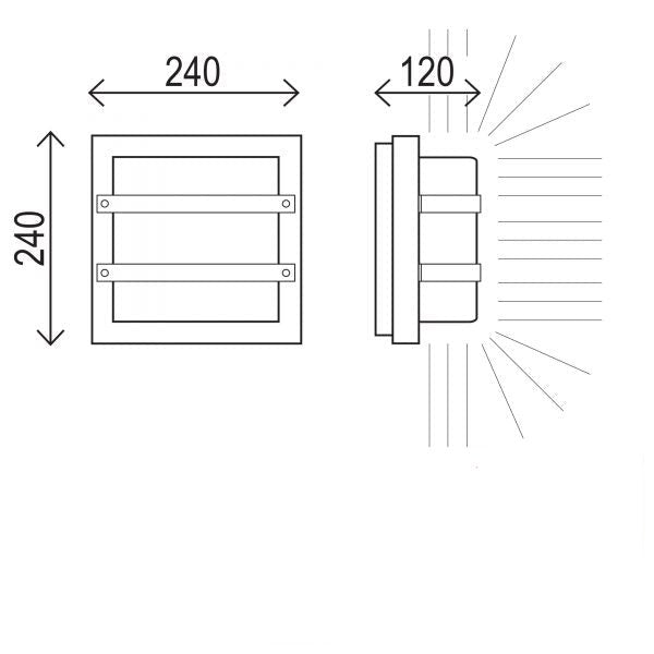 Surface Mounted Exterior Wall Light (Available in 2 Colors)