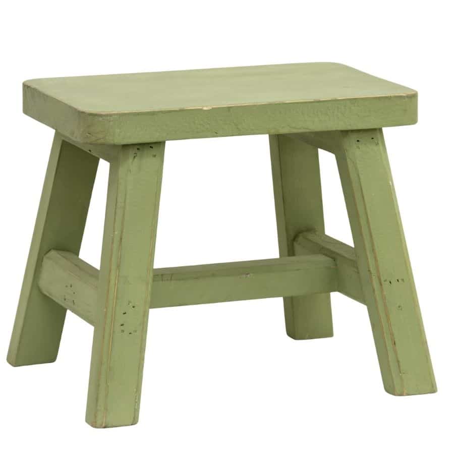 Sustainable Antique Green Milking Stool