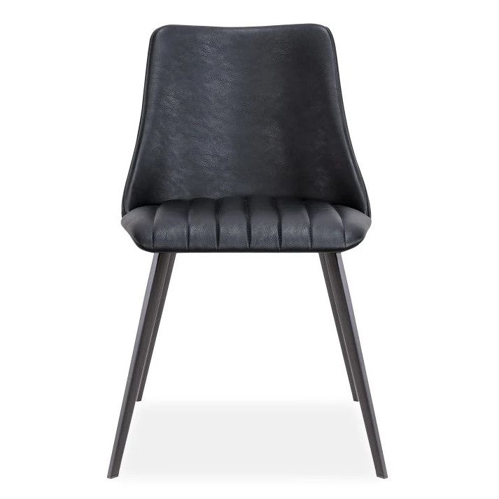 Sustainable Comfort Metal Dining Chair - Black