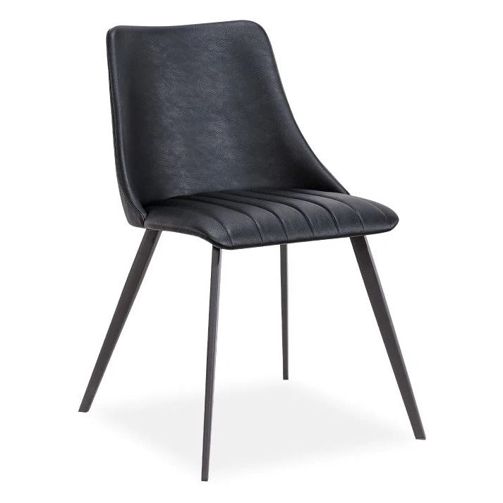 Sustainable Comfort Metal Dining Chair - Black