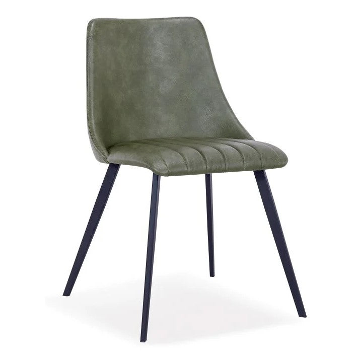 Sustainable Comfort Metal Dining Chair - Green