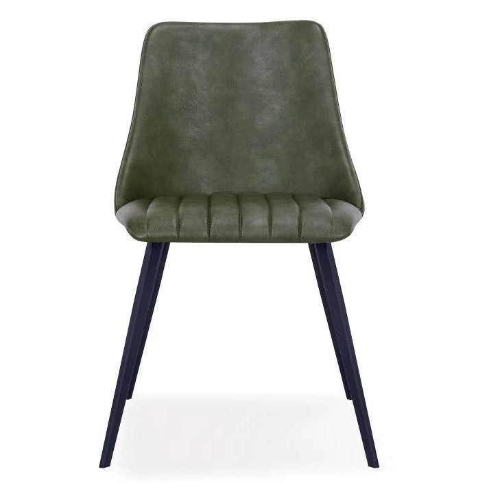 Sustainable Comfort Metal Dining Chair - Green