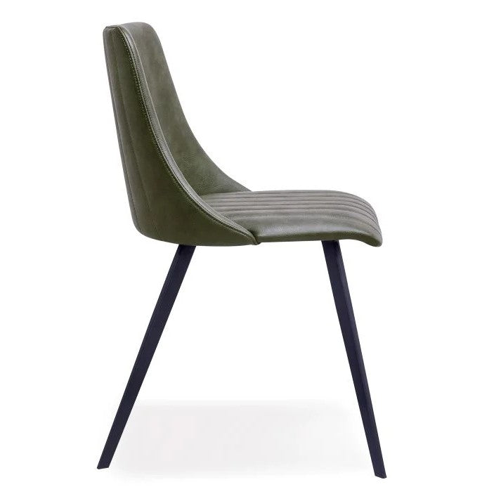 Sustainable Comfort Metal Dining Chair - Green