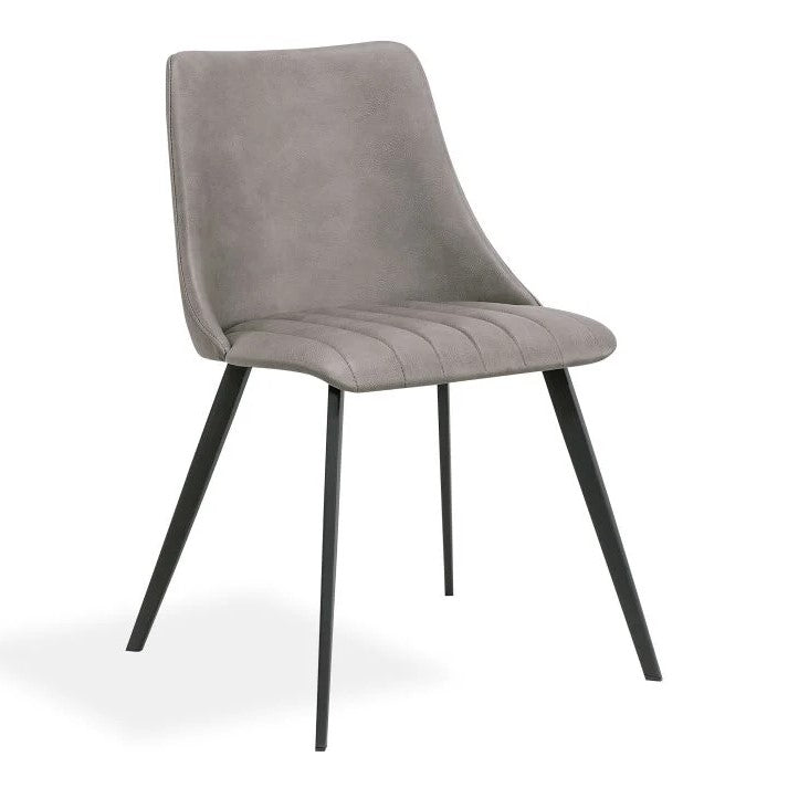 Sustainable Comfort Metal Dining Chair - Grey